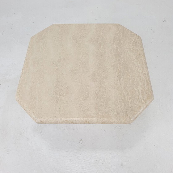 Image 1 of Italian vintage travertine coffee table, 1980s