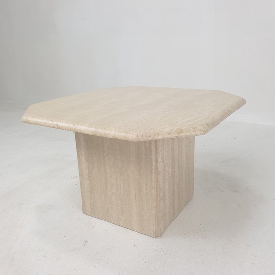 Image 1 of Italian vintage travertine coffee table, 1980s