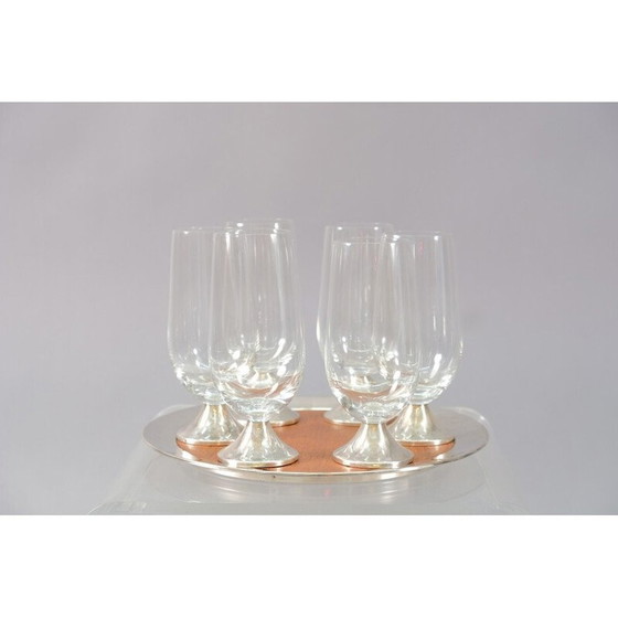 Image 1 of Vintage model TW 142 tray in glass and teak by Tapio Wirkkala, Germany