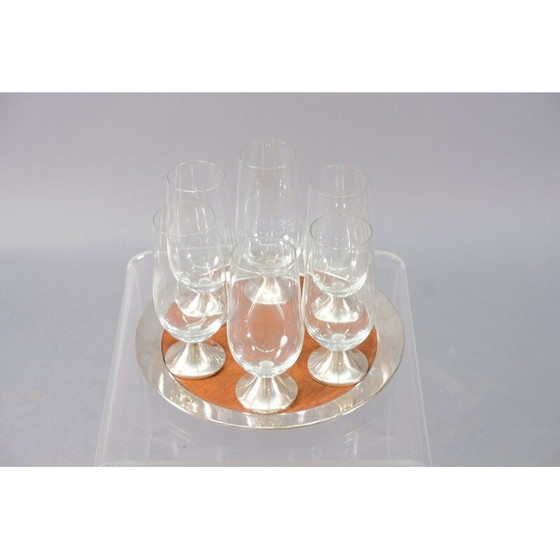 Image 1 of Vintage model TW 142 tray in glass and teak by Tapio Wirkkala, Germany