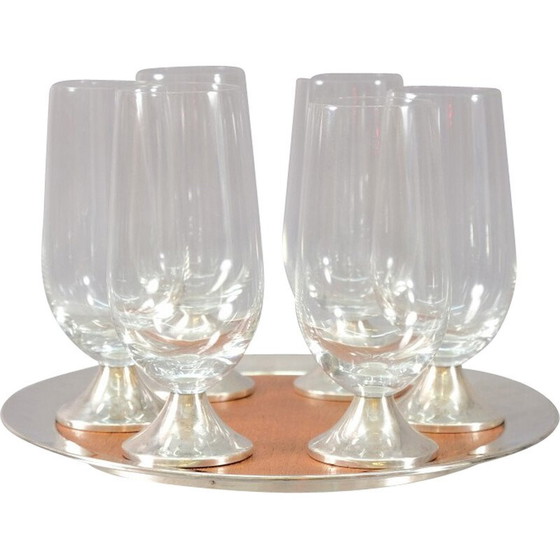 Image 1 of Vintage model TW 142 tray in glass and teak by Tapio Wirkkala, Germany