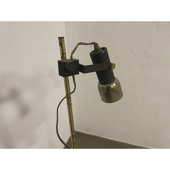 Image 1 of Vintage brass and plastic floor lamp, Germany 1980