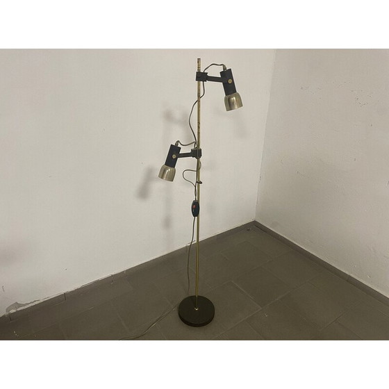 Image 1 of Vintage brass and plastic floor lamp, Germany 1980