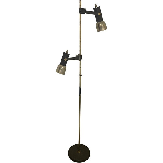 Image 1 of Vintage brass and plastic floor lamp, Germany 1980