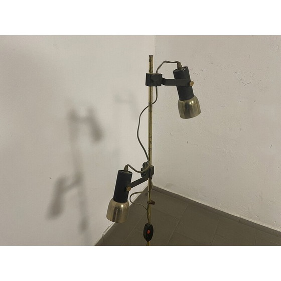 Image 1 of Vintage brass and plastic floor lamp, Germany 1980