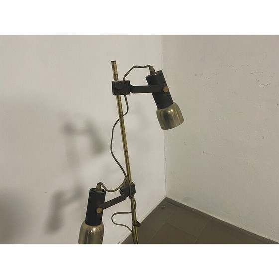 Image 1 of Vintage brass and plastic floor lamp, Germany 1980