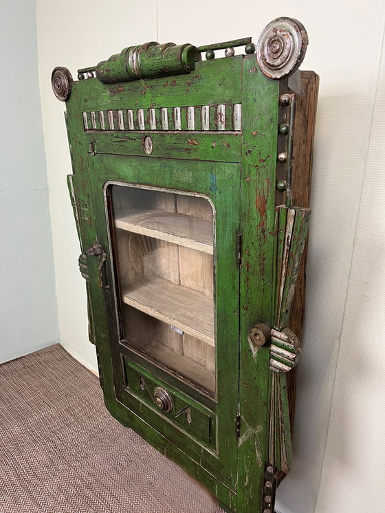 Image 1 of Green art deco style display case