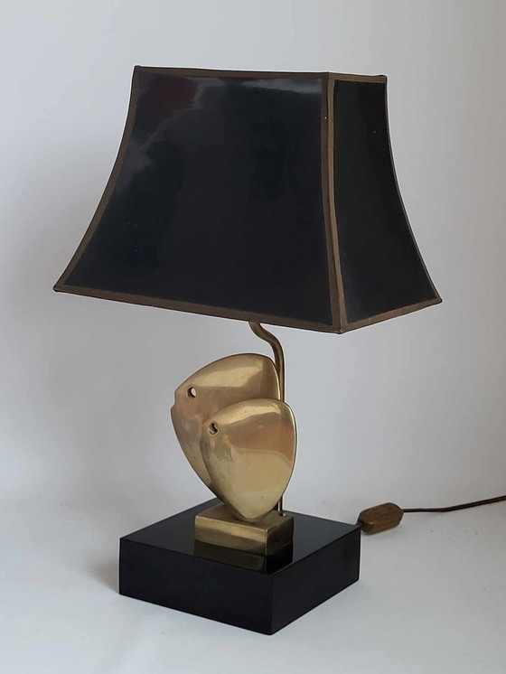 Image 1 of Lampe à poser en laiton Poisson