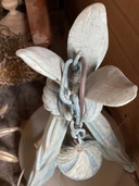 Italian chandelier made of carved wood and Murano glass