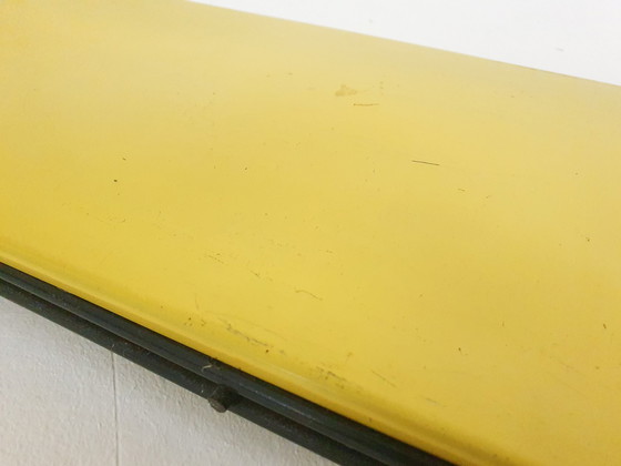 Image 1 of Tjerk Reijenga for Pilastro, Black and yellow metal room divider or bookcase, The Netherlands 1960's