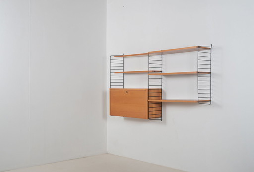 Swedish wall unit designed by Kasja & Nils Nisse Strinning, 1950s