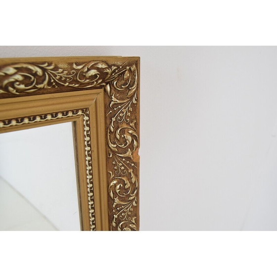 Image 1 of Vintage wall mirror with wooden frame, Czechoslovakia 1960s