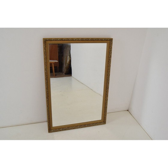 Image 1 of Vintage wall mirror with wooden frame, Czechoslovakia 1960s
