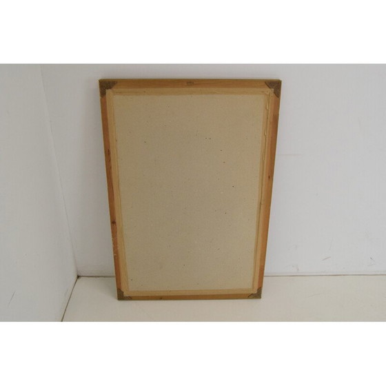 Image 1 of Vintage wall mirror with wooden frame, Czechoslovakia 1960s