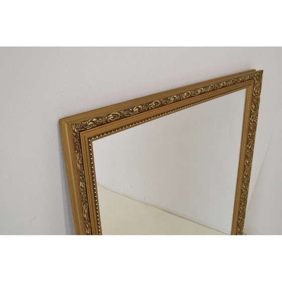 Image 1 of Vintage wall mirror with wooden frame, Czechoslovakia 1960s
