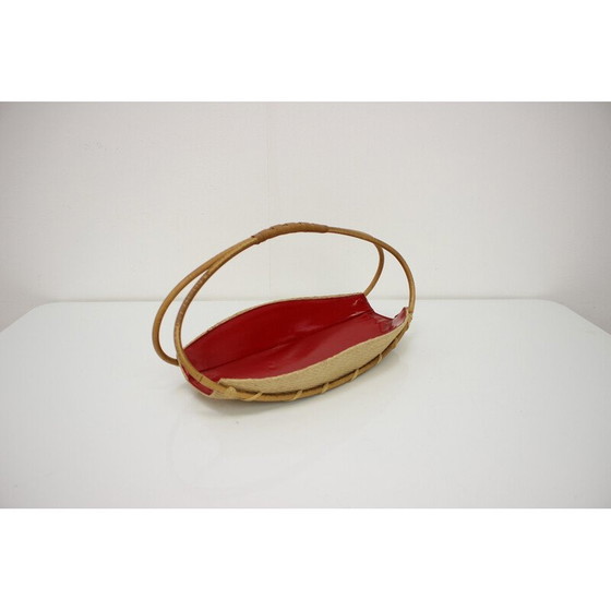 Image 1 of Cestino decorativo d'epoca, Cecoslovacchia 1950