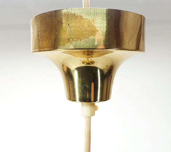 Image 1 of Scandinavian gilded brass suspension Carl Fagerhult Sweden 1970