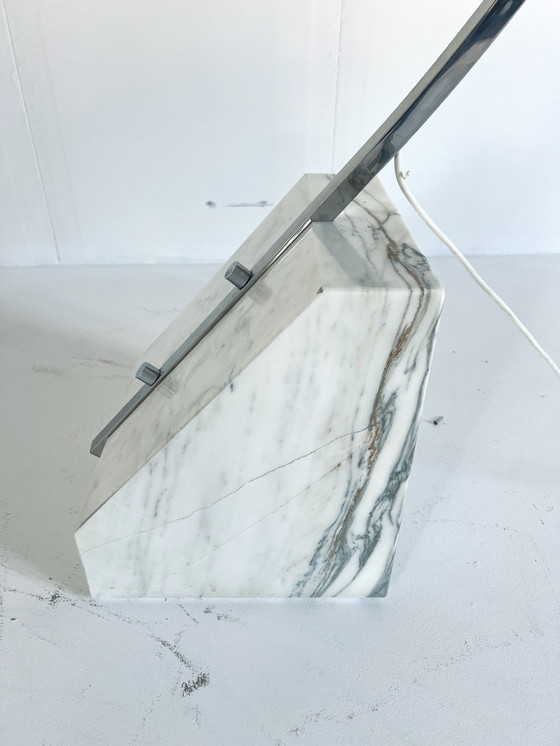 Image 1 of Lampe Arc Chrome & Marbre