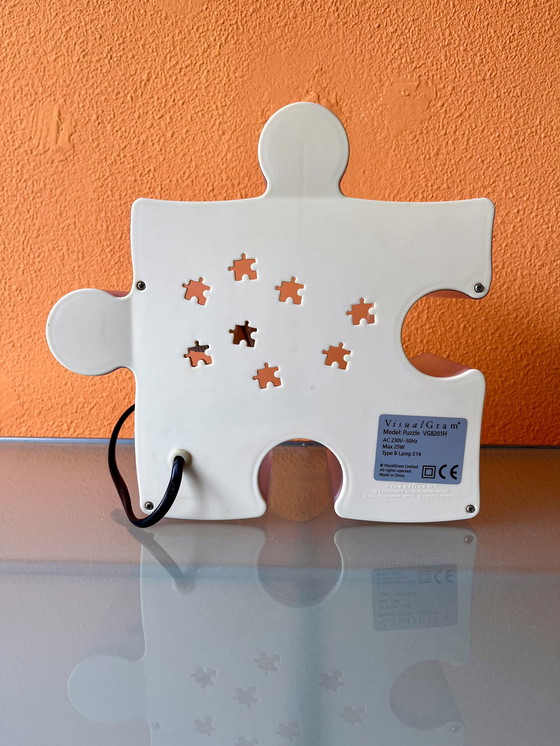 Image 1 of Vintage Visual Gram Puzzle Lamp Visualgram Puzzle Lamp