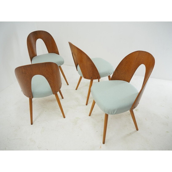Image 1 of Set of 4 vintage wooden chairs by Antonin Suman, 1960
