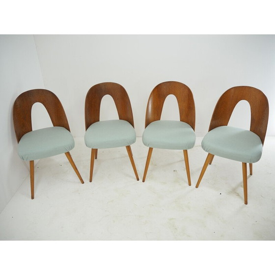 Image 1 of Set of 4 vintage wooden chairs by Antonin Suman, 1960