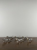 Juego de 6 portacuchillos antiguos de caballo