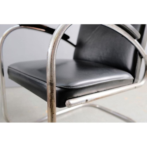 Pair of vintage RS 7 steel armchairs by Mauser Works Waldeck, Germany 1949