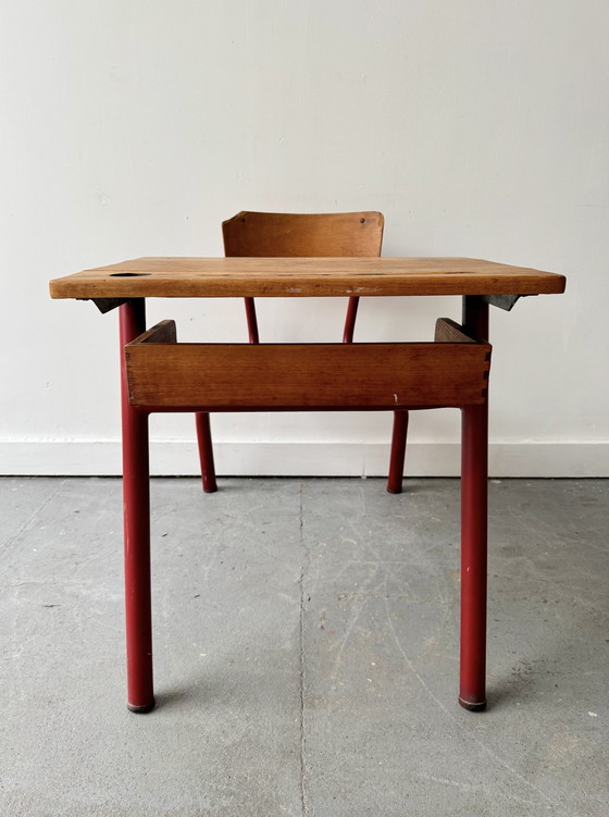 Image 1 of Vintage Childs School Desk And Chair