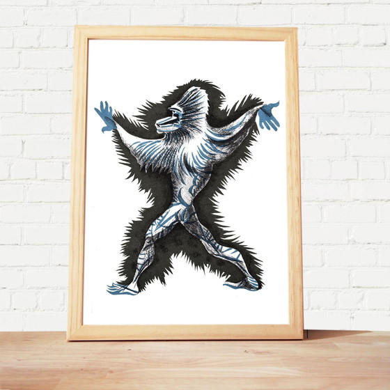 Image 1 of Original Jean Lurçat lithograph "Andalusian Monkey".