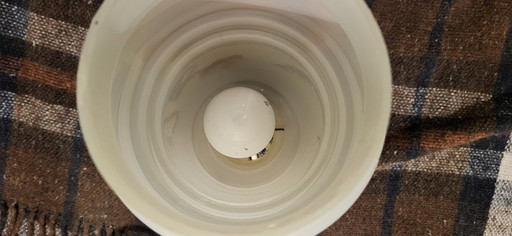 Lampada a sospensione in vetro lattiginoso Art Déco 