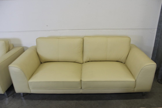 Image 1 of Two-seater three-seater leather sofa leather couch sofa couch