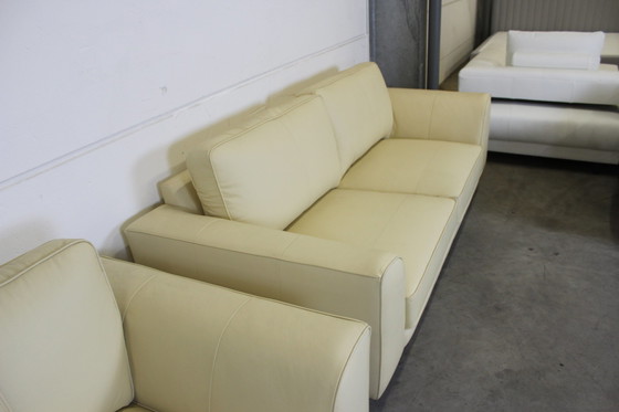 Image 1 of Two-seater three-seater leather sofa leather couch sofa couch