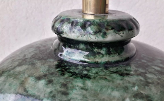 Image 1 of Green Ceramic Drimmer Lamp Stand