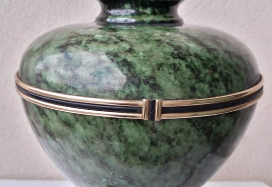 Image 1 of Green Ceramic Drimmer Lamp Stand