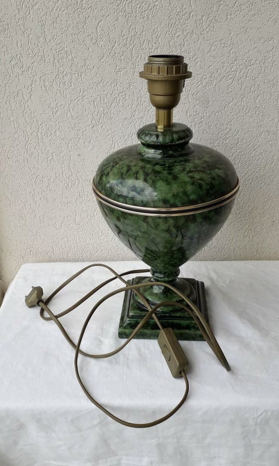 Image 1 of Green Ceramic Drimmer Lamp Stand