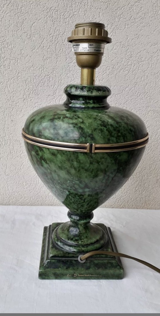 Image 1 of Green Ceramic Drimmer Lamp Stand