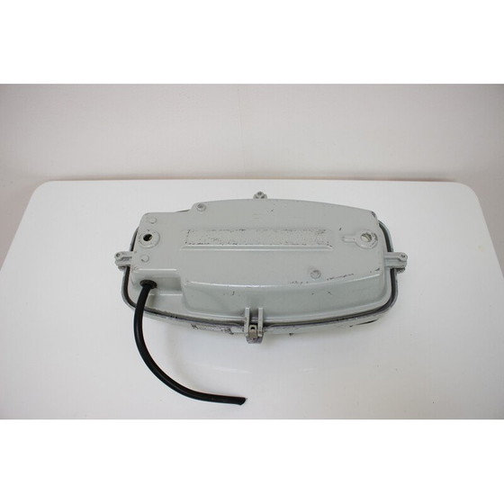 Image 1 of Lampada da soffitto industriale vintage tipo 511 32 01 in metallo e vetro, Cecoslovacchia 1990