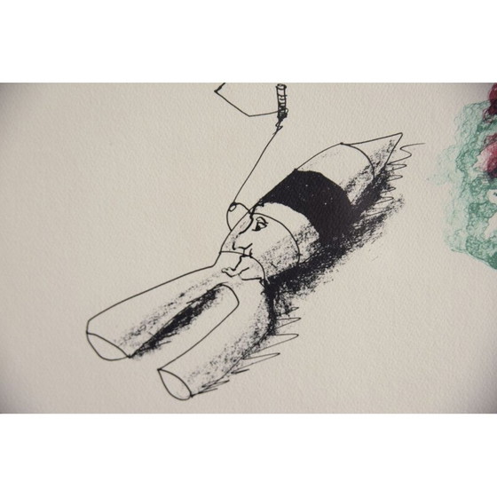 Image 1 of Litografia vintage a colori di Carl Fredrik Reuterswärd per Abrakadabra, 1990