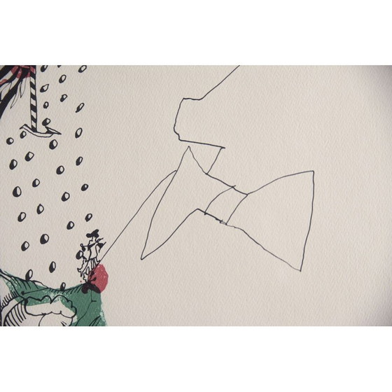 Image 1 of Litografia vintage a colori di Carl Fredrik Reuterswärd per Abrakadabra, 1990