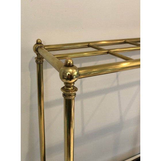 Image 1 of Vintage brass and cast iron umbrella stand, France 1900s