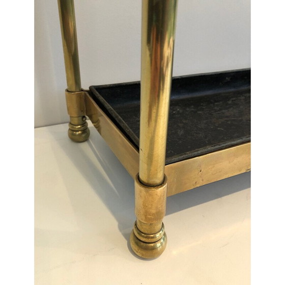 Image 1 of Vintage brass and cast iron umbrella stand, France 1900s