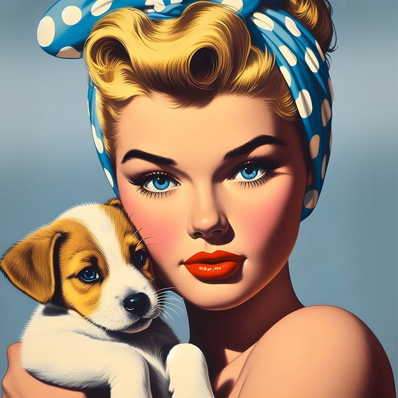 Image 1 of Banner 'Girl & Puppy'