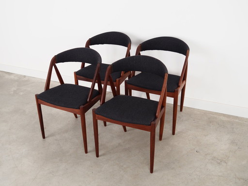 Set Of Four Teak Chairs, Danish Design, 1970S, Designer: Kai Kristiansen