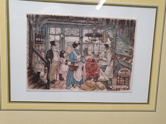 Image 1 of 2050 Framed Portraits By Anton Pieck