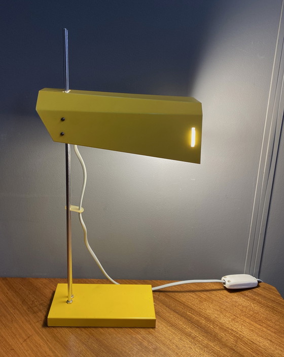 Image 1 of Yellow Desk Lamp By Josef Hurka For Lidokov Model L192-1353 