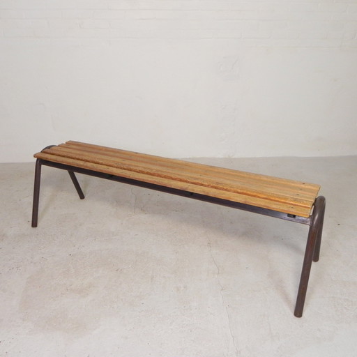 Industrial Bench From School, Slatted Bench, 1960s