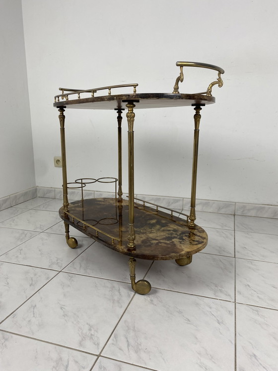 Image 1 of Aldo Tura Serving Cart