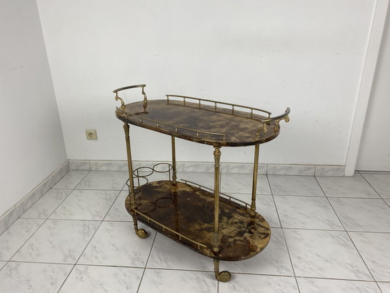 Image 1 of Aldo Tura Serving Cart