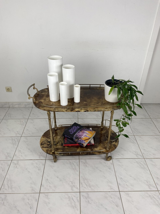 Image 1 of Aldo Tura Serving Cart