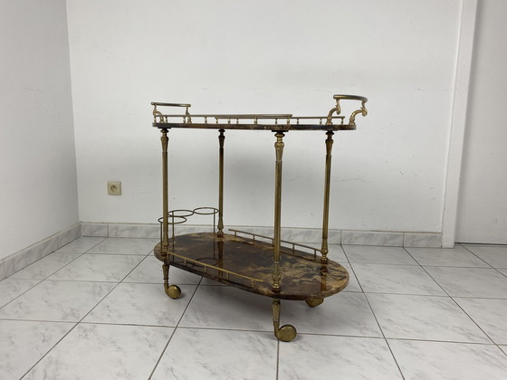 Image 1 of Aldo Tura Serving Cart